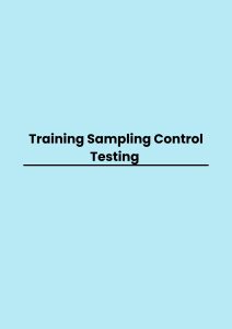 Training Sampling Control Testing