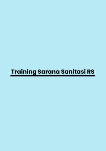 Training Sarana Sanitasi RS