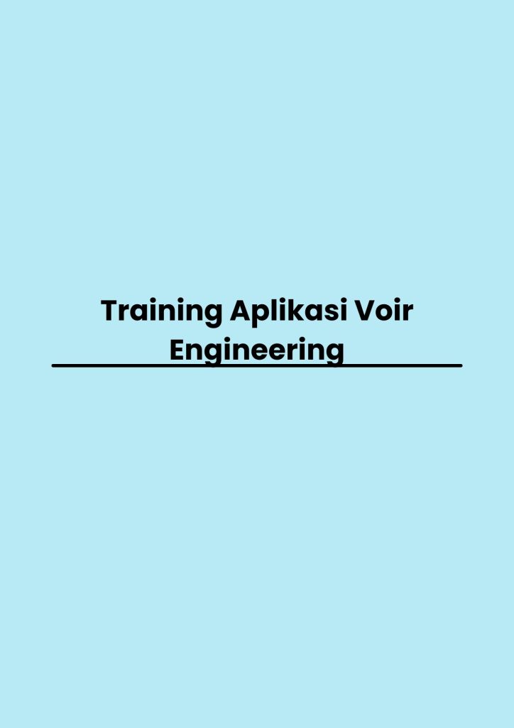 Training Aplikasi Voir Engineering pelatihan Aplikasi Voir Engineering di bandung