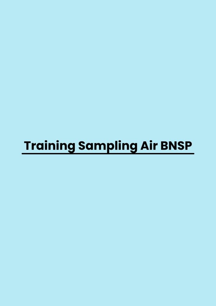pelatihan Sampling Air BNSP di bandung