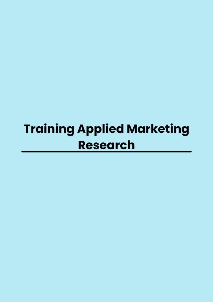 Training Applied Marketing Research pelatihan Applied Marketing Research di bandung