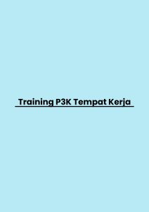 Training P3K Tempat Kerja