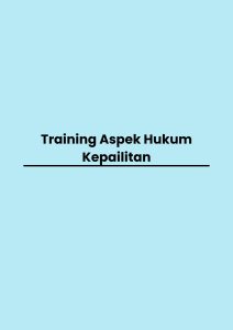 Training Aspek Hukum Kepailitan pelatihan Aspek Hukum Kepailitan di bandung