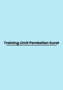 Training Limit Pembelian Surat pelatihan Limit Pembelian Surat di bandung