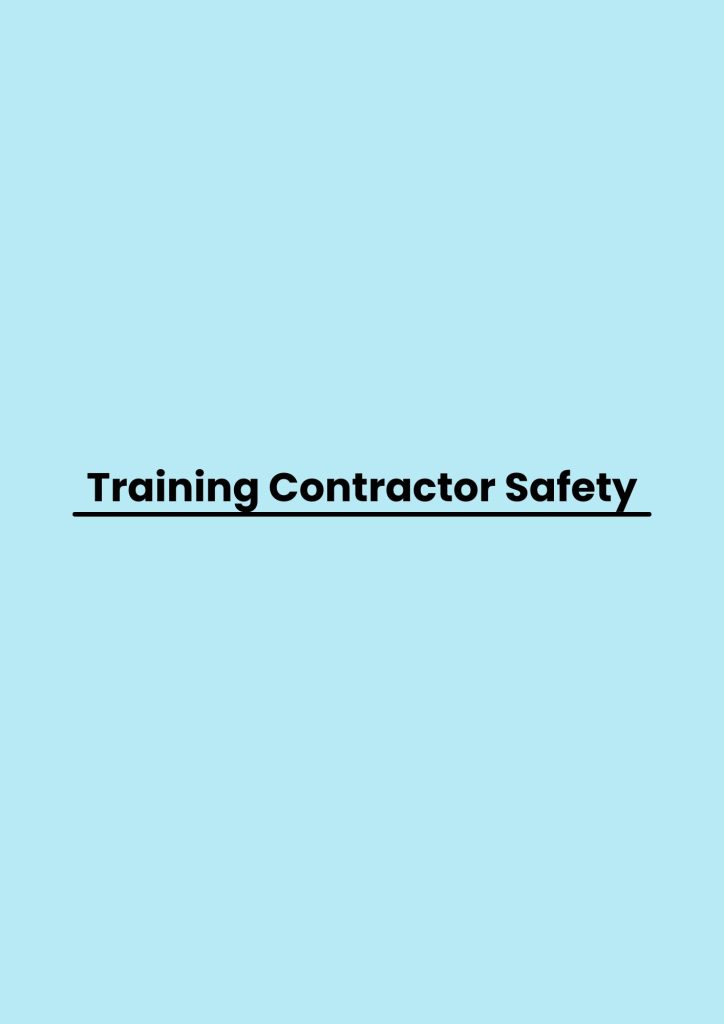 Training Contractor Safety pelatihan Contractor Safety di bandung