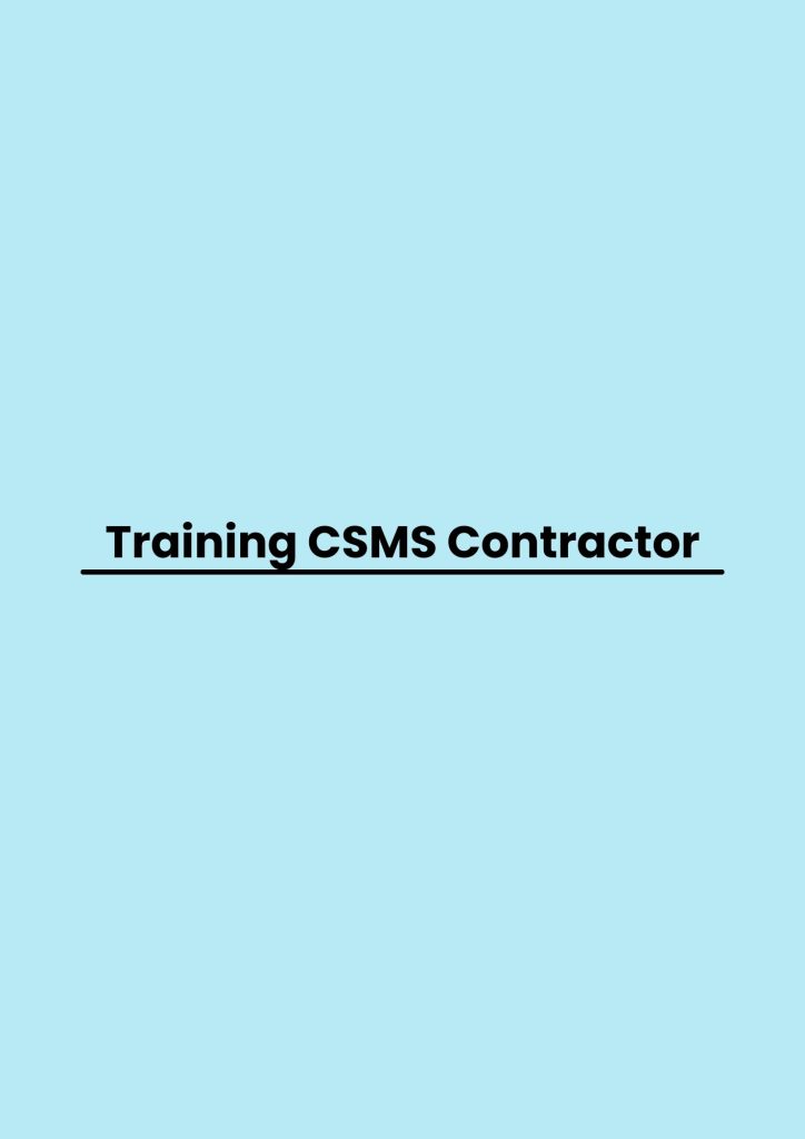 Training CSMS Contractor pelatihan CSMS Contractor di bandung