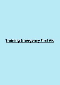 Training Emergency First Aid